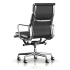 【柔软舒适 结实耐用】Herman Miller 赫曼米勒 Eames黑色皮革软垫座椅 抛光铝底座