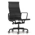 【造型优雅】Herman Miller 赫曼米勒 Eames Aluminum Group Executive座椅 气动调节高度+倾斜锁 黑色皮革